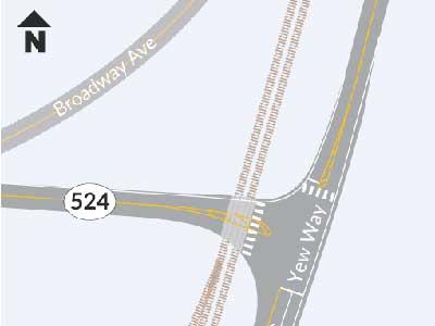 Lane, traffic signals added on SR 524 at Yew Way